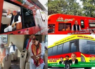 (हम साथ-साथ नहीं) : नहीं बनी बात, चाचा-भतीजे ‘मिशन 22’ के लिए मुलायम सिंह की फोटो लगा निकले रथ यात्रा पर akhilesh-yadav-shivpal-yadav