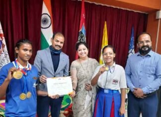 एथलेटिक प्रतियोगिता में छात्राओं ने किया शानदार प्रदर्शन एथलेटिक