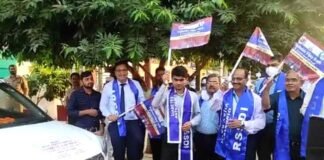 अहमदाबाद से आए डाइअबीटीज़ विजय रथ को जिलाधिकारी गौतमबुध नगर सुहास एलवाई ने झंडी दिखाकर राजघाट के लिए किया रवाना diabetes-vijay-rath-flagg-off