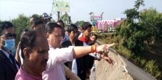 मुख्यमंत्री पुष्कर धामी ने किया क्षत्रिग्रस्त गौला पुल का स्थालीय निरीक्षण Gaula bridge