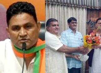 भीमताल से निर्दलीय विधायक कैड़ा और आप नेता विनोद कप्रवाण भाजपा में हुए शामिल ram sing kaira vinod kaparwan join bjp