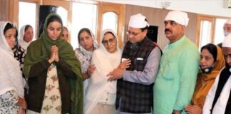 स्व. वीरेन्द्र सिंह सामन्ती की अन्तिम अरदास में शामिल हुए मुख्यमंत्री धामी
