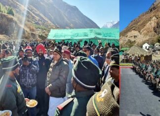 उत्तराखंड के राज्यपाल और मुख्यमंत्री ने भारत-चीन सीमा स्थित जवानों के साथ मनाई दीपावली cm-dhami-with-solidiers