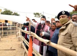 सीएम धामी ने पीएम मोदी की हल्द्वानी में होने वाली जनसभा की व्यवस्थाओं का मुआयना किया सीएम धामी