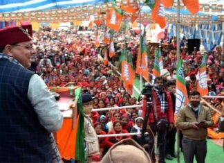 मुख्यमंत्री धामी ने चमोली के विकासखंड नन्दानगर मे 56 करोड़ की विभिन्न योजनाओं का किया लोकार्पण व शिलान्यास cm-dhami-in-ghat-block