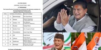 उत्तराखंड: कांग्रेस ने पूर्व सीएम हरीश रावत सहित इन प्रत्याशियों की बदली सीट, चौबट्टाखाल से किसे मिला टिकट देखिये नई लिस्ट congress new list uttarakhand