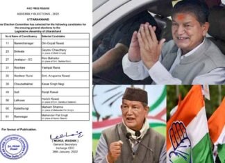 उत्तराखंड: कांग्रेस ने पूर्व सीएम हरीश रावत सहित इन प्रत्याशियों की बदली सीट, चौबट्टाखाल से किसे मिला टिकट देखिये नई लिस्ट congress new list uttarakhand