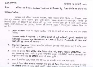 उत्तराखंड: शासन ने कोरोना की एक और संशोधित गाइडलाइन की जारी covid-guideline-in-uttarakhand