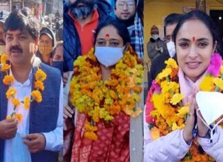 नामांकन के आखिरी दिन जिला मुख्यालय पौड़ी में उमड़ी भीड़, गणेश गोदियाल, ऋतु खंडूड़ी, अनुकृति गुंसाई सहित इन 28 ने कराया नामांकन ganesh godiyal anukriti gusain nomination