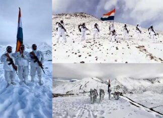 ITBP के हिमवीर जवानों ने 16000 फीट की ऊंचाई पर माइनस 40 डिग्री तापमान में मनाया गणतंत्र दिवस