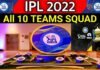 IPL 2022 की नीलामी खत्म: 10 टीमों ने 551 करोड़ में खरीदे 204 खिलाड़ी, नहीं बिके सुरेश रैना, देखें किस टीम में हैं कौन से खिलाड़ी tata ipl 2022 team list