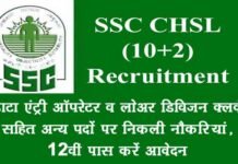 SSC Recruitment: डाटा एंट्री ऑपरेटर और एलडीसी क्लर्क सहित अन्य पदों पर निकली भर्ती,12वीं पास करें आवेदन SSC Recruitment