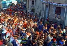 कांग्रेस प्रत्याशी केशर सिंह नेगी ने सतपुली में निकाली विशाल रैली