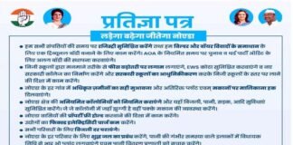 कांग्रेस प्रत्याशी पंखुड़ी पाठक ने नोएडा वासियों के लिए कांग्रेस का घोषणा पत्र किया जारी
