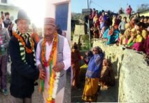 आखिरी दिन भाजपा प्रत्याशी राजकुमार पोरी ने पूर्व सीएम तीरथ सिंह रावत के गांव सीरों पहुंचकर मांगे वोट rajkumar-pori