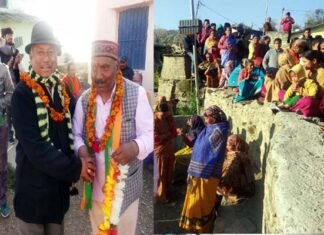 आखिरी दिन भाजपा प्रत्याशी राजकुमार पोरी ने पूर्व सीएम तीरथ सिंह रावत के गांव सीरों पहुंचकर मांगे वोट rajkumar-pori