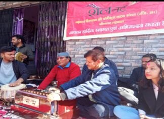 शैलनट व हिमायल साहित्य एंव कला परिषद के तत्वावधान में श्रीनगर में पारंपरिक बैठकी होली का आगाज sitting holi srinagar garhwal