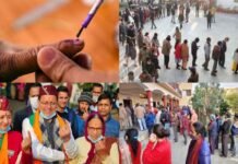 Uttarakhand Election 2022: उत्तराखंड में सभी 70 सीटों पर मतदान शुरू,वोट डालने के लिए बूथ केंद्रों पर लगी लाइनें