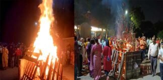 उत्तराखंड सांस्कृतिक समिति द्वारा आयोजित होली मिलन एवं होलिका दहन कार्यक्रम में उमड़ी भीड़