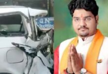 यूपी के डिप्टी सीएम केशव प्रसाद मौर्य के बेटे की कार ट्रैक्टर से टकराई, बाल-बाल बचे keshav prasad maurya son