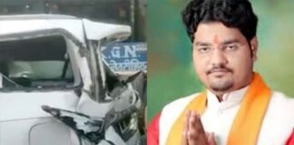 यूपी के डिप्टी सीएम केशव प्रसाद मौर्य के बेटे की कार ट्रैक्टर से टकराई, बाल-बाल बचे keshav prasad maurya son