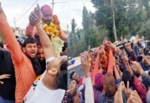 भाजपा प्रत्याशी राजकुमार पोरी की जीत पर पौड़ी में जश्न, समर्थकों ने नगर में निकाला विजयी झुलूस rajkumar pori