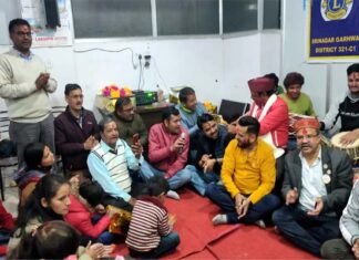 श्रीनगर गढ़वाल : लायंस क्लब एवं उत्सव ग्रुप द्वारा बैठकी होली का आयोजन baithaki holi