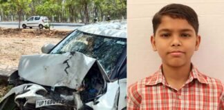 दर्दनाक सड़क हादसा: अज्ञात वाहन ने कार में मारी टक्कर, 7वीं कक्षा के छात्र की मौत, पिता की हालत नाजुक
