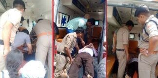 खाई में गिरी कार, चालक समेत 4 लोग घायल car-accident