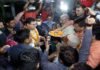 नई दिल्ली स्थित उत्तराखंड सदन पहुंचने पर मुख्यमंत्री पुष्कर सिंह धामी का प्रवासी उत्तराखंडवासियों द्वारा जोरदार स्वागत