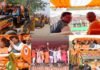 चंपावत में सीएम योगी और धामी के रोड शो में दिखाई दी बुलडोजरों की धमक