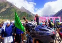 मुख्यमंत्री धामी ने गुंजी धारचूला में 10500 फिट की ऊंचाई पर साहसिक एमटीबी साइकिल रैली का किया शुभारंभ MTB cycle rally Gunji Dharchula
