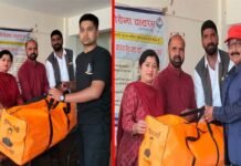कल्जीखाल ब्लॉक के युवक मंगल दलों को वितरित की गई खेल सामग्री Sports material distributed to Yuvak Mangal