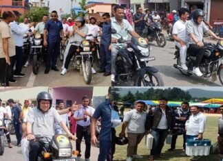 चंपावत में कल मतदान : सीएम धामी आज बाइक चलाकर डोर टू डोर लोगों से मिलने पहुंचे,पोलिंग पार्टी हुई रवाना Voting in Champawat