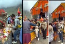 आस्था से खिलवाड़!,केदारनाथ धाम में कुत्ते का तिलक और पंजे से नंदी की मूर्ति स्पर्श का वीडियो सोशल मीडिया पर हो रहा है वायरल, मंदिर समिति ने दिए कार्रवाई के निर्देश dog-in-kedarnath-dham