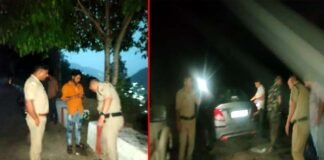 सड़क किनारे शराब पीने वाले आधा दर्जन नशेड़ियों के विरुद्ध अभियान चलाकर की गयी कार्यवाही