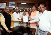 उत्तराखंड में एकमात्र राज्य सभा सीट के लिए भाजपा की डॉ. कल्पना सैनी ने किया नामांकन kalpna saini bjp uttarakhand