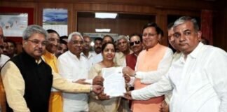 उत्तराखंड में एकमात्र राज्य सभा सीट के लिए भाजपा की डॉ. कल्पना सैनी ने किया नामांकन kalpna saini bjp uttarakhand