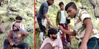 मुनस्यारी के खलिया टॉप में लापता दो पर्यटक, गंभीर घायल अवस्था मे मिले tourists missing in Khalia Top of Munsiyari
