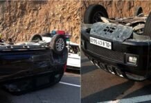 गढ़वाल विश्वविद्यालय के कुलसचिव की कार तीन धारा के समीप दुर्घटनाग्रस्त, बाल-बाल बचे garhwal-university-registrar-dr-ajay-kumar-khanduri-injured-in-road-accident