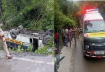 ऋषिकेश: कार को बचाने के चक्कर में पलटी यात्रियों से भरी बस, 24 लोग घायल Bus Accident In Rishikesh: