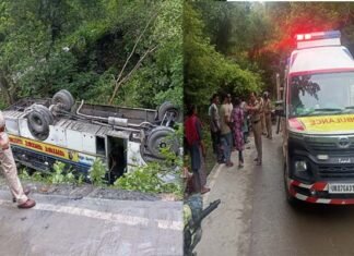 ऋषिकेश: कार को बचाने के चक्कर में पलटी यात्रियों से भरी बस, 24 लोग घायल Bus Accident In Rishikesh: