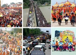 हरिद्वार कांवड़ मेला संपन्न, टूटा 10 सालों का रिकॉर्ड, जानिए इस बार कितने कांवड़िए पहुंचे जल लेने, 3 करोड़ की कांवड़ रही आकर्षण का केंद्र Kanwar Yatra 2022