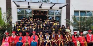 नॉलेज पार्क में आयोजित दीक्षांत समारोह में छात्रों को दी गई डिग्री, अतिथियों के नाम से पौधरोपण का संकल्प convocation at I Business Institute