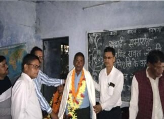 प्रेम सिंह रावत को सेवानिवृत्ति पर विद्यालय परिवार ने दी भावभीनी विदाई
