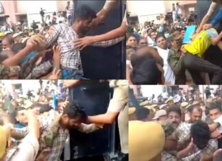 उदयपुर हत्याकांड के कातिलों पर फूटा गुस्सा : जयपुर में NIA कोर्ट के बाहर गुस्साए लोगों ने पुलिस के सामने ही कन्हैयालाल के हत्यारों की जमकर धुनाई, देखें वीडियो killers of Udaipur massacre