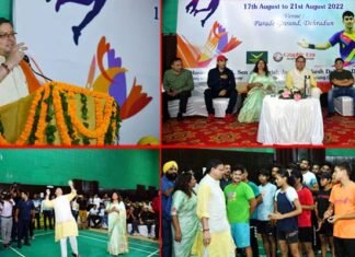राज्य सीनियर बैडमिंटन प्रतियोगिता शुरू : उद्घाटन करने पहुंचे सीएम धामी अपने आप को रोक नहीं पाए, रैकेट से लगाए धुआंधार शॉट Uttarakhand State Senior Badminton Competition inaugurated