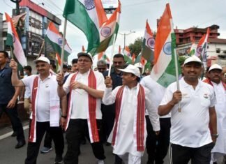 सीएम धामी ने गांधी पार्क देहरादून में हर घर तिरंगा कार्यक्रम के तहत आयोजित रैली में किया प्रतिभाग CM Dhami participated in Har Ghar tiranga rally in Gandhi Park Dehradun