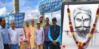 गढ़वाल को औरंगजेब के जजिया कर से मुक्ति दिलाने वाले वीर पुरिया नैथानी का 375 वां जन्म दिवस नैथाणा गांव में मनाया गया