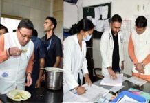 सीएम धामी ने दून अस्पताल का किया औचक निरीक्षण, मरीजों को दिये जाने वाले भोजन को चखकर परखी गुणवत्ता